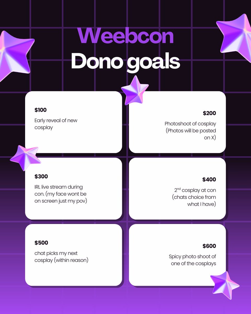 Forgot to post this publicly but: this years dono goals for cosplay stuff starts now!

Every $50 goal met I will do a date with either Zayne 🤢 or Sylus 🤮.

Going all month!