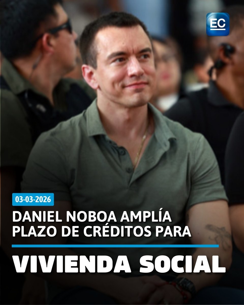 elcomerciocom's tweet photo. https://t.co/9oe0RAXSu4 👉 Daniel Noboa reformó el reglamento de viviendas de interés social y público.
#créditos
#plazos https://t.co/w48JnwncrW