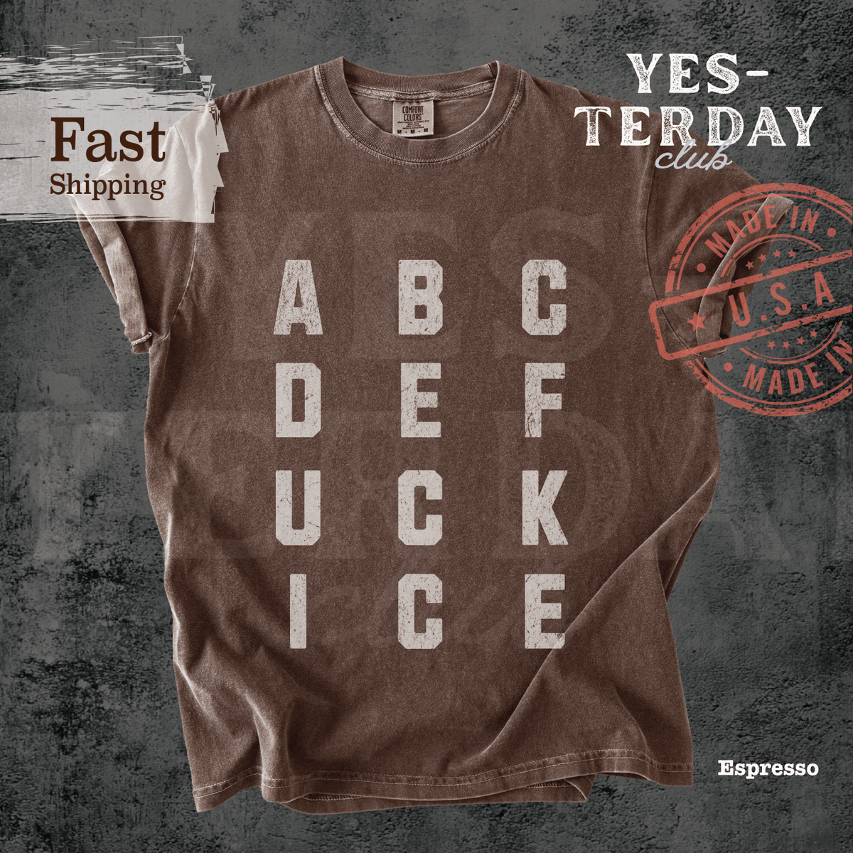 tem_temmax's tweet image. If you know, you know. 😉📖 This "Subtle Alphabet" vintage-style tee looks like a classic schoolhouse graphic, but it’s hiding a little secret for the sharp-eyed. 

Order here : etsy.com/listing/445261…

#SubtleStyle #Fuckice #iceout #YesterdayClub #VintageVibes #ComfortColors