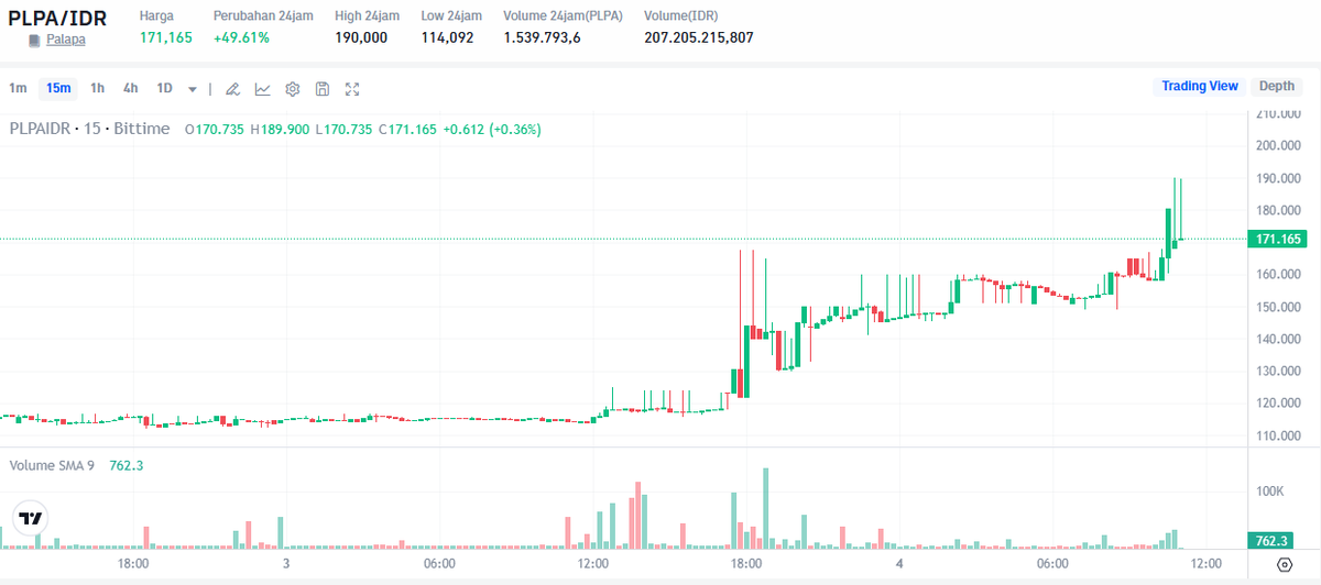 tokenpalapa_'s tweet photo. Today $PLPA hit top gainer di @bittimexchange dan nyentuh ke harga 200+ di @indodax 🔥

Market mulai panas, momentum makin terasa!

#plpa #bittime #indodax https://t.co/2oLwM4Wj9d