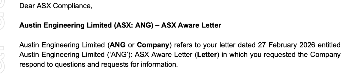galumay's tweet photo. Another moronic request from #ASX, asking a company why analysts made an incorrect guesstimate of their earnings!! These halfwits are making requests like this while doing absolutely nothing about fraudulent #shitcos run by serial crooks! https://t.co/ojnTDkmWeY