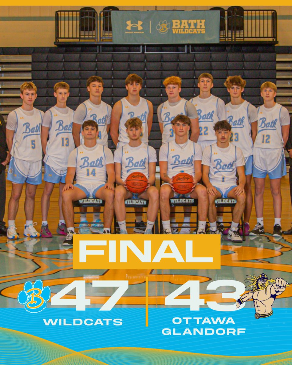 gobathwildcats's tweet photo. Congratulations on a District tournament win over OG!!
Logan Markley led the team in scoring with 17 points.  Saturday the Wildcats will play in the District Finals for the first time since 2014! https://t.co/tMeOfMrnUQ
