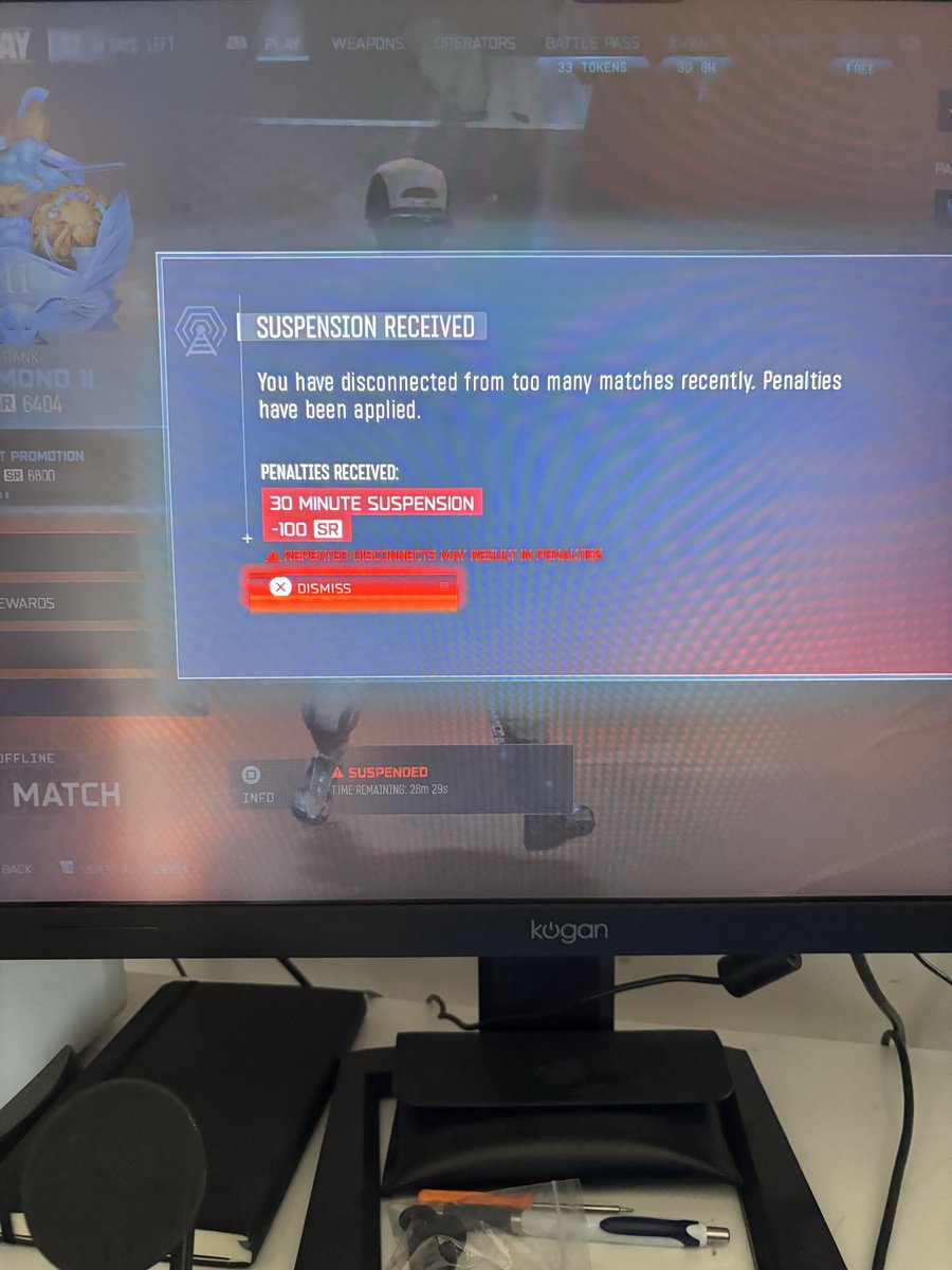 Darky_fps's tweet photo. @PrayFPSHub Do you have a fix for the random disconnecting from servers and losing 150sr+ each game and getting suspended for hours on end https://t.co/vjGf0NyqgE