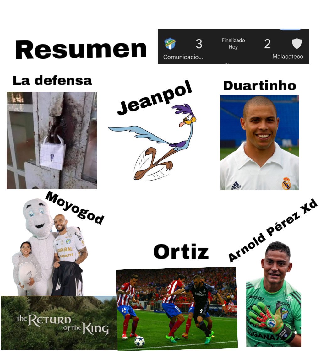 El resumen del partido es presentado gracias a tienda la bendición 3