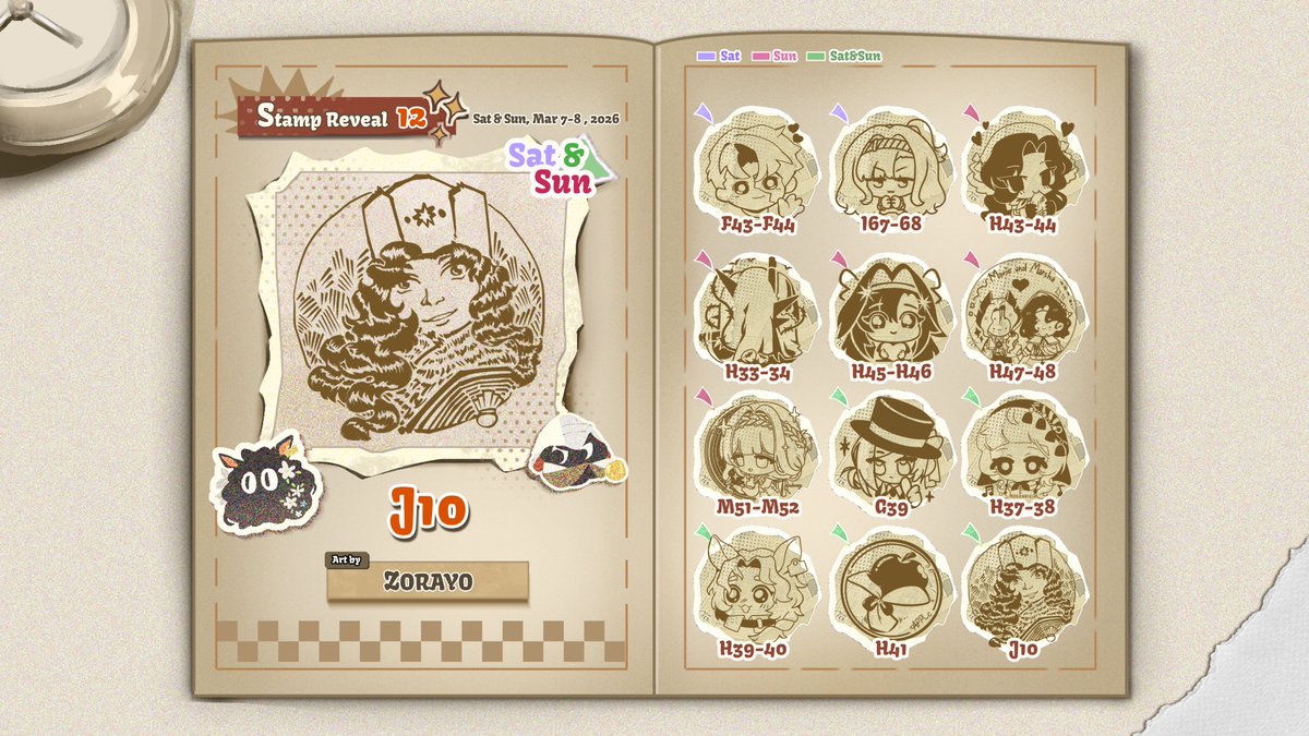 ✦STAMP RALLY #Reverse1999th unofficial✦

เปิดตัวลายที่ 12 ลายสุดท้ายของกิจกรรม!
ด้วยตราปั้มแสตมป์ลาย Moldir!
โดย <a href="/yu_iad/">Zora2543</a>

✦ประจำตัวที่บูธ J10
✦ลายนี้มีให้สะสมทั้ง 2 วัน เสาร์อาทิตย์ที่ 7-8 มีนาคม งาน #cq9 #CQ9_SAT #CQ9_SUN

อ่านรายละเอียดกิจกรรมและวิธีเข้าร่วมได้ในเทรดปักหมุด