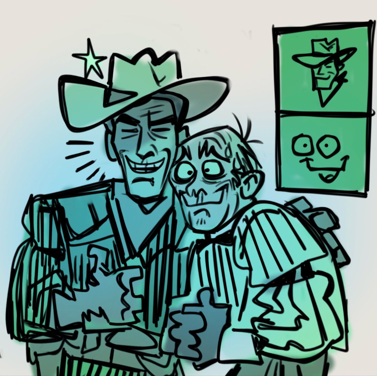 xopilin's tweet photo. I felt nostalgic I’ve been replaying fo… so I drew a couple of free-thinking red blooded human beings just trying to get by https://t.co/NFBGkuFzda