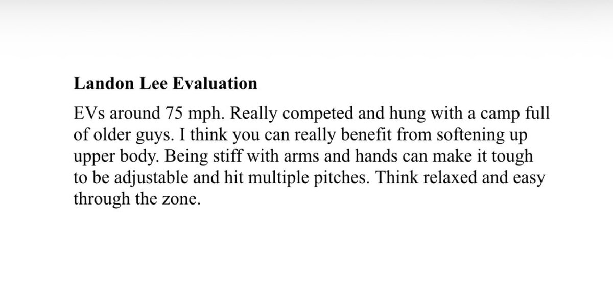 Thanks for the feedback <a href="/GTBaseball/">Georgia Tech Baseball</a> <a href="/treyyunger/">Trey Yunger</a> working on implementing the tips and so far going well for the season.
