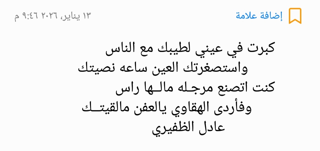 كبرت في عيني لطيبك مع الناس
واستصغرتك العين ساعة نصيتك