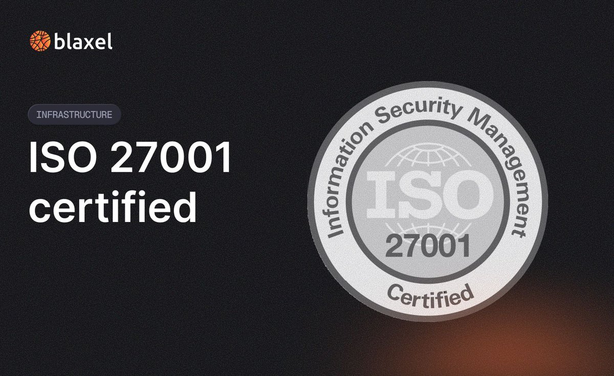 blaxelAI's tweet photo. NEW: Blaxel infrastructure is now officially ISO 27001 certified.

Scale fast. Scale reliably. https://t.co/C3UV2ftYGp