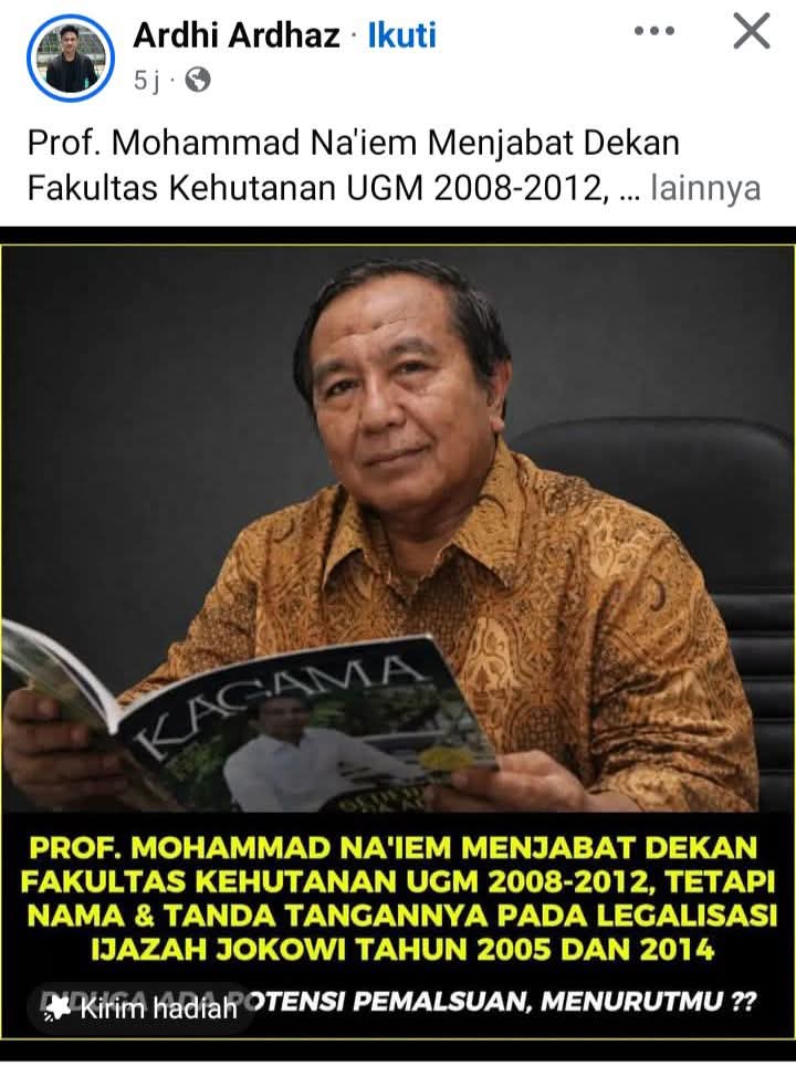 AKHIRNYA KEBOBROKAN UGM TERBONGKAR...

SERET REKTOR UGM OVA EMELIA KE MEJA HIJAU UNTUK PERTANGGUNG JAWABAN MEMANIPULASI BERKAS IJAZAH PALSU JOKOWI....‼️

#NegeriSejutaGarong
#NegeriSejutaGarong
🆘🆗
