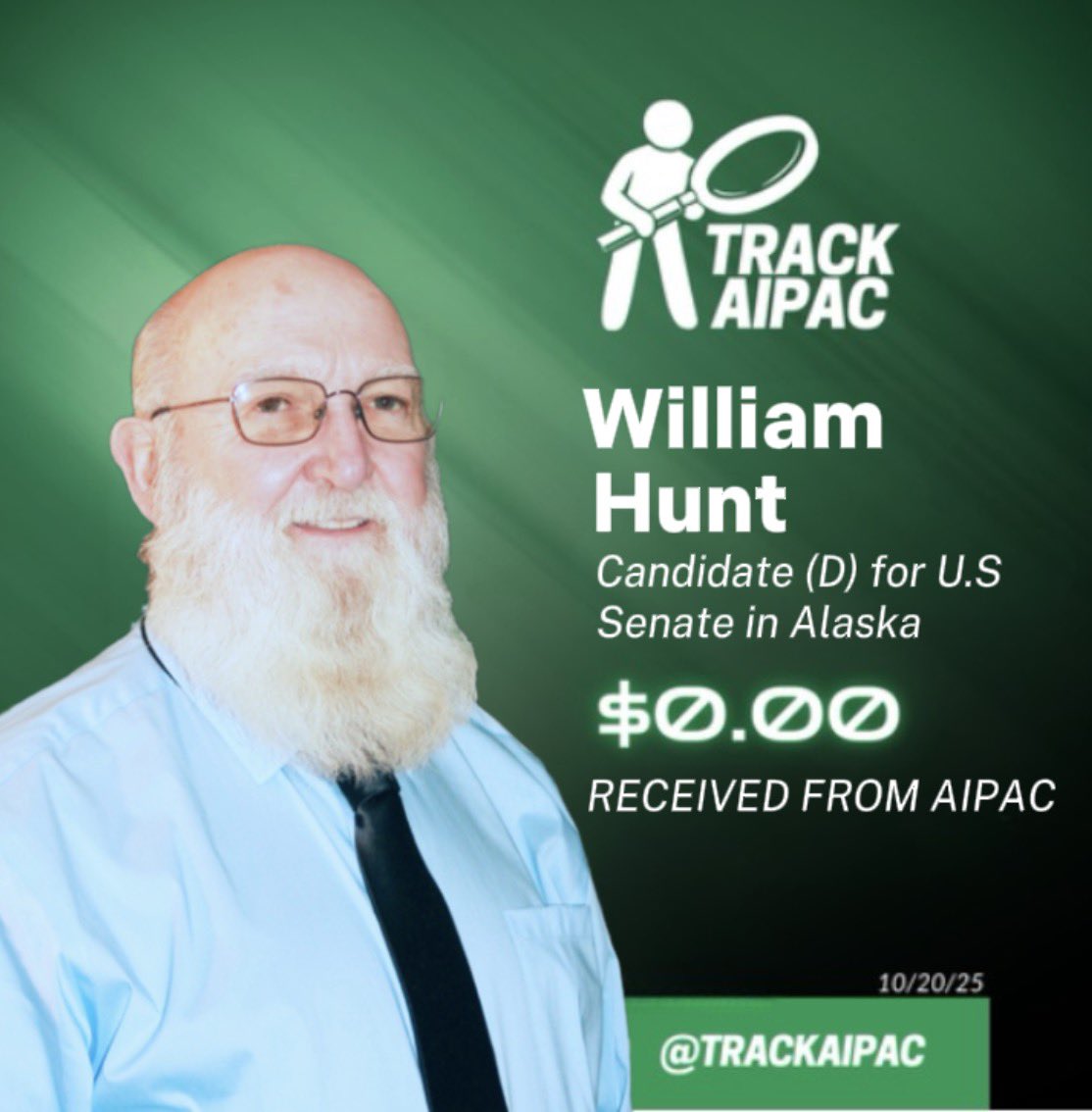 GeorgeMicro1's tweet photo. @TrackAIPAC please consider endorsing William Hunt for the 2026 U.S. Senate Election in Alaska https://t.co/OA5kDWTzuw