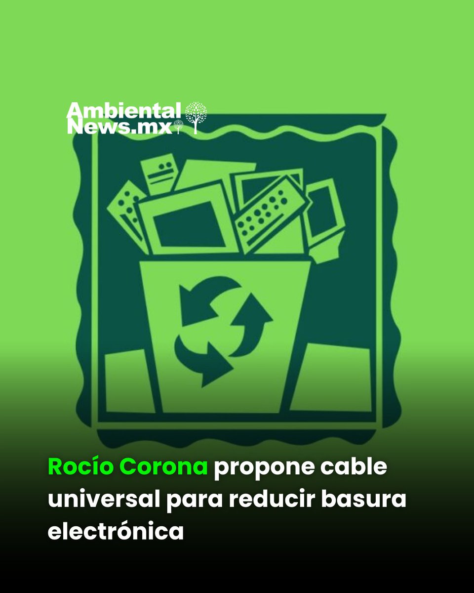 La senadora 🌟 Rocío Corona plantea establecer un cable único 🔌 para reducir la contaminación 🌍.
¿Crees que un cargador universal sea la solución?
🤔 Conoce más sobre la iniciativa para un mejor futuro sostenible: tinyurl.com/37t5xcwv
<a href="/RocioCoronaNkm/">Rocio Corona Nakmura</a> <a href="/partidoverdemex/">Partido Verde</a>