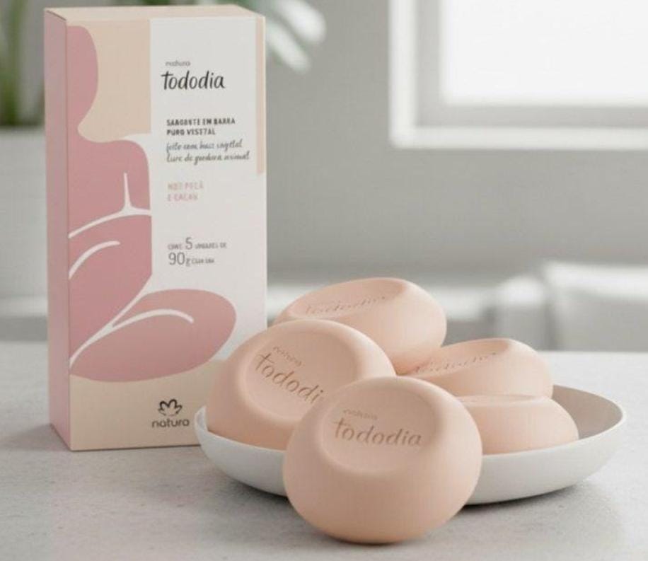 É PRA LAVAR BEM SEU CORPICHO

🧼 *Kit com 5 Sabonetes Natura Tododia Noz Pecan e Cacau*

🔥 ~DE 34,90~ | *POR 22,68*
🔗 meli.la/1bzcVok