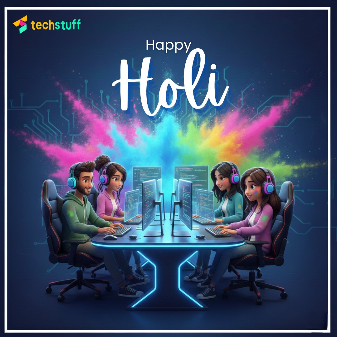 techstuffPvtLtd's tweet image. Happy Holi from @techstuffPvtLtd 🎨

May your day be filled with colors, happiness, and new possibilities. Just like Holi brings vibrancy to life, technology brings innovation to the future.

Stay colorful. Stay innovative. 🚀

#HappyHoli #Techstuff #Innovation