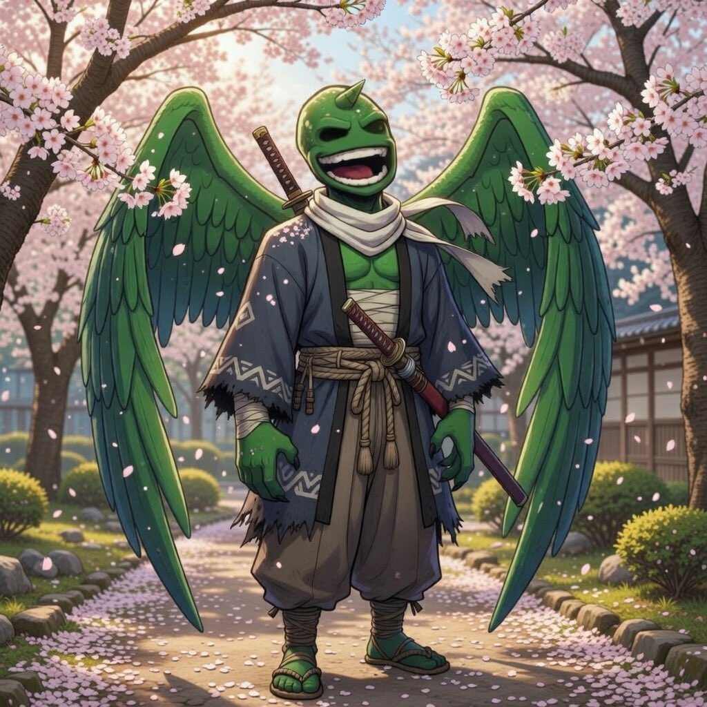 IXOYE1738's tweet photo. Under Kyoto’s falling sakura, Kaeleon trains in Japan. Katana ready, Dawn dojo sessions: wings folded, steel whispers, petals drift. Learning restraint, patience, true strength.
His grin mirrors, evolves, unbreakable.
#Kaeleon #SamuraiTraining #JapanJourney #CherryBlossoms https://t.co/qbGQaKvvYS
