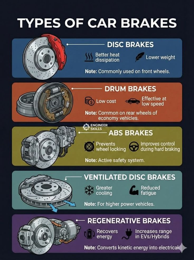knowl_edge01's tweet photo. TYPES OF CAR BRAKES https://t.co/LNw7U1PfMw