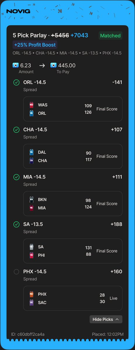 Cole’s Algo Picks tweet media