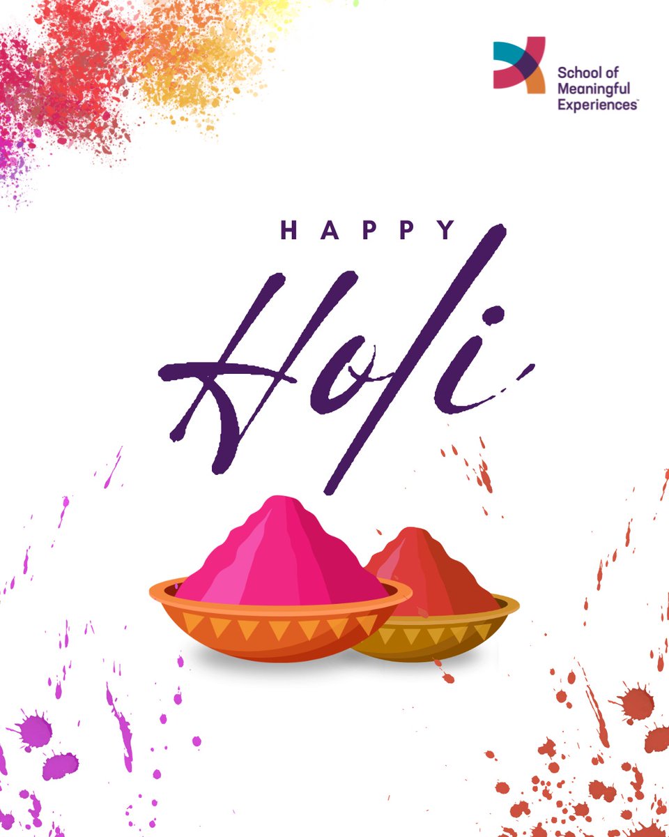 Some_education's tweet photo. Wishing you a vibrant and joyful Holi from the School of Meaningful Experiences! https://t.co/59gUqlhHxH
