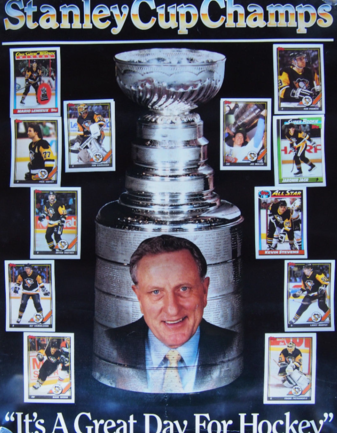 hockey_vintage's tweet photo. #WaybackWedneday Happy birthday to the late HHOFer Bob "Badger Bob" Johnson who would have been 95 years old today. Here's Bob front and center on a @penguins 1991 Stanley Cup Champions Poster https://t.co/yGNFDOKOYg