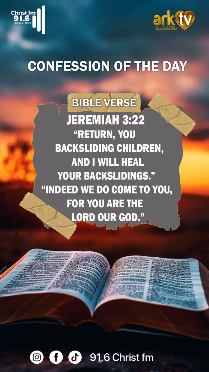 arktvworld's tweet photo. God’s invitation is not condemnation it’s restoration. No mistake is too great, no distance too far. When we come back to Him, He meets us with healing, not shame.
#DailyConfession #Jeremiah322 #GraceRestores #ComeBackToGod https://t.co/IMpmV5GPVn