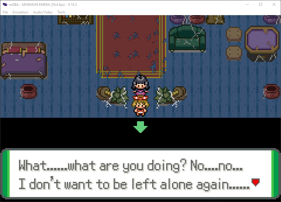kirsilin's tweet photo. Decided to replay #moemon Star Emerald and this time focus on the RP part of it. There's just so much potential in little stories for that. Meet the gentle woman who lives alone in an abandoned snow cabin, welcomes you and refuses to let you go. The usual Yuki-onna story. https://t.co/dfykPSUXCc