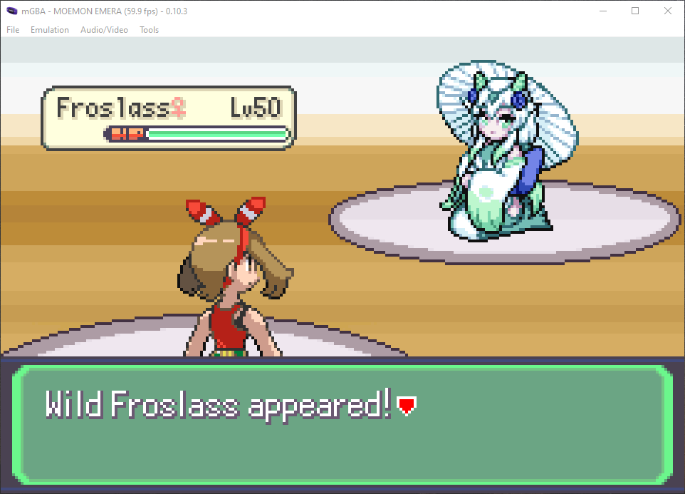 kirsilin's tweet photo. Decided to replay #moemon Star Emerald and this time focus on the RP part of it. There's just so much potential in little stories for that. Meet the gentle woman who lives alone in an abandoned snow cabin, welcomes you and refuses to let you go. The usual Yuki-onna story. https://t.co/dfykPSUXCc