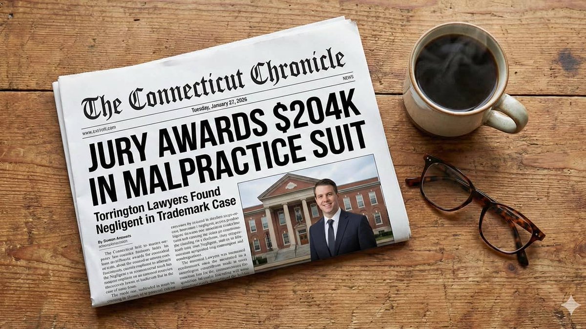 jurimatic's tweet image. $204K verdict in #Connecticut legal #malpractice case. 
Jury found former attorneys liable for mishandling a trademark suit, awarding $204,343.38 to the lawn care business and its owner. ⚖️

Read the full article here:
exlitem.com/jury-verdict/-…

#JuryVerdict #LegalMalpractice