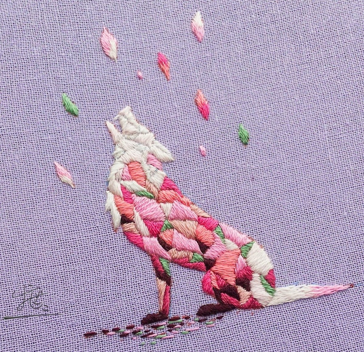 #桜の作品が見たいです 

桜に染まったオオカミさん達。
どちらがお好みですか🐺