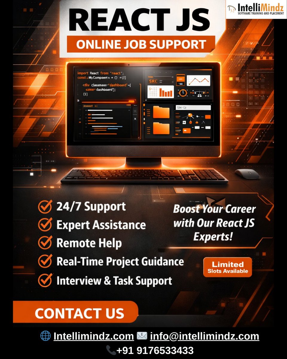 ⚛️ React JS Online Job Support – Real-Time Expert Help! React | Hooks ...