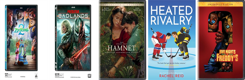 ShirleyPublic's tweet photo. This week the Hazen Memorial Library has 36 new books and twelve new movies.  New items include Zootopia 2. https://t.co/DsU86xFyzt https://t.co/0sbLZHoSbQ