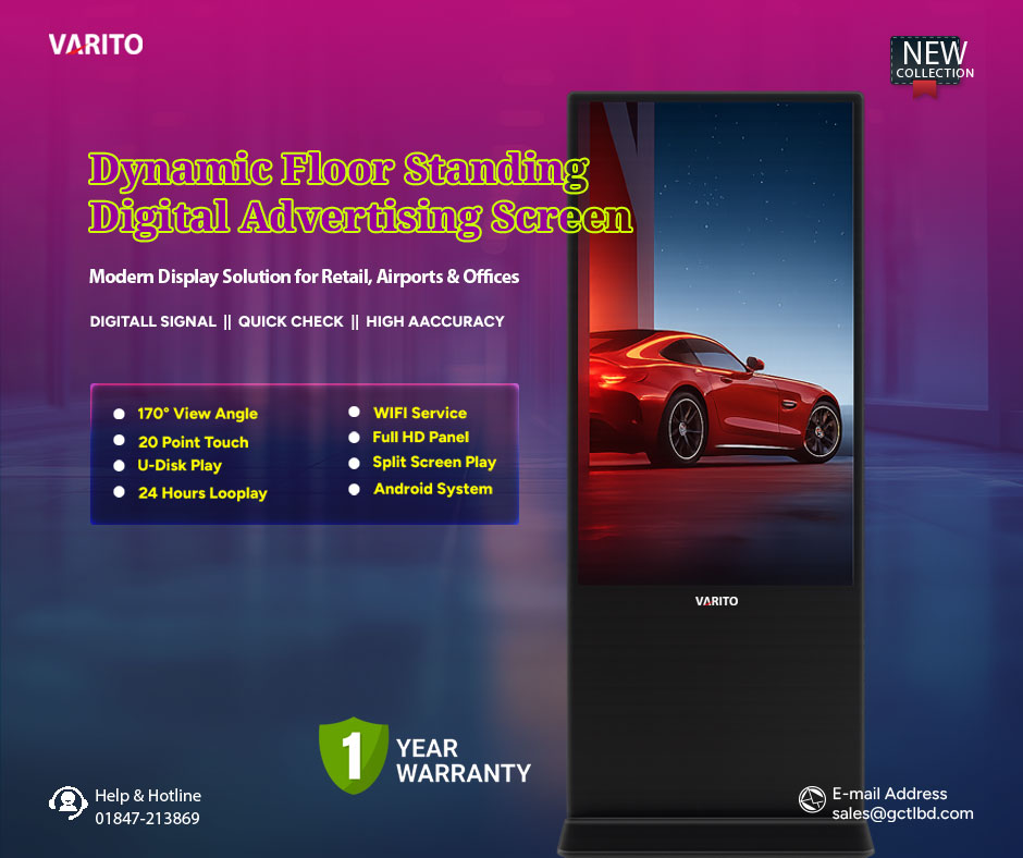 gctlbd's tweet image. Dynamic Floor Standing Digital Advertising Screen

𝐒𝐞𝐫𝐯𝐢𝐜𝐞 𝐋𝐢𝐧𝐤: gctlsecurity.com/lcd-led-digita…

𝐇𝐨𝐭𝐥𝐢𝐧𝐞: 𝟎𝟏𝟖𝟒𝟕-𝟐𝟏𝟑𝟖𝟔𝟖          
𝐄-𝐦𝐚𝐢𝐥: 𝐬𝐚𝐥𝐞𝐬@𝐠𝐜𝐭𝐥𝐛𝐝.𝐜𝐨𝐦      

#Varito #GCTLsecurity #FloorStandingDisplay