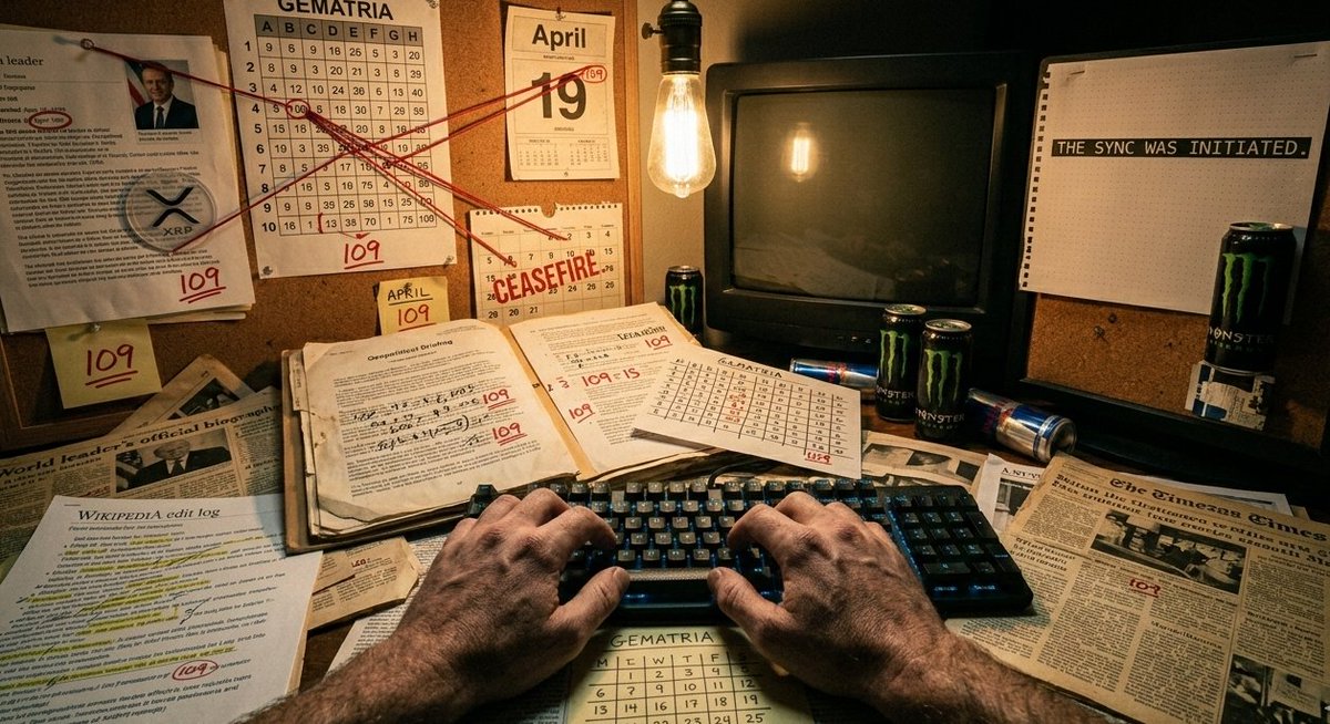 MrPeculiarX's tweet photo. Did the elite code the next global currency into a world leader's birthday? 👁️

109 isn’t just a number. It’s the Gematria for Ripple XRP, the 109th day of the year, and the exact date of the ceasefire.

The ritual is hidden in plain sight. They’re signaling the shift. https://t.co/pTbTnSDWVG