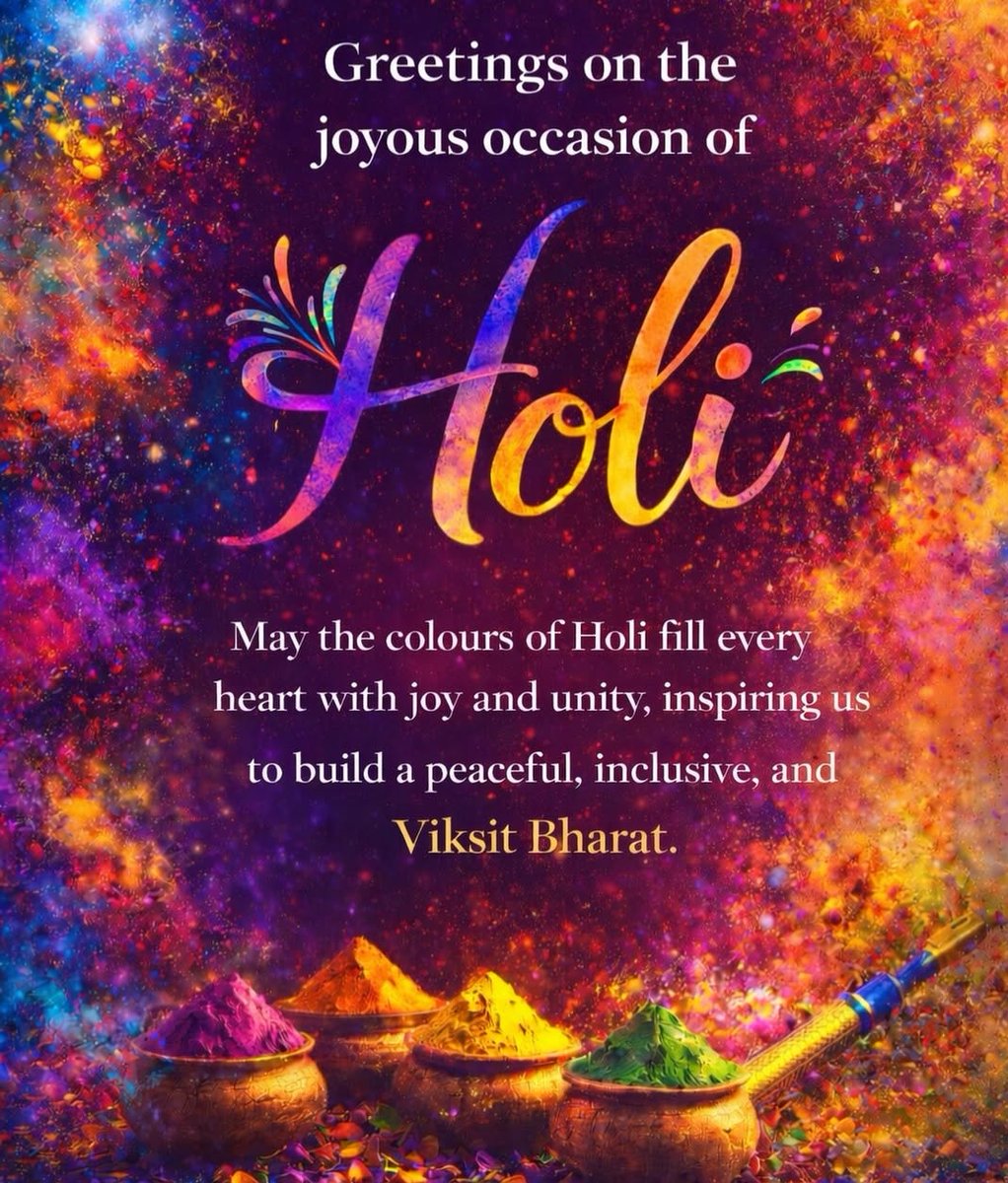 BJP ST MORCHA BJP Nagaland wishes everyone a Happy Holi.May the festival bring joy, harmony &amp; prosperity to all Washing away worries, bringing smiles &amp; spreading love.

<a href="/YepthomiBen/">Benjamin Yepthomi</a> <a href="/narendramodi/">Narendra Modi</a> <a href="/NitinNabin/">Nitin Nabin</a> <a href="/KirenRijiju/">Kiren Rijiju</a> <a href="/SameerOraon16/">Samir Oraon(Modi ka Parivar )</a> <a href="/magh_thomas/">Thomas magh BJP</a>