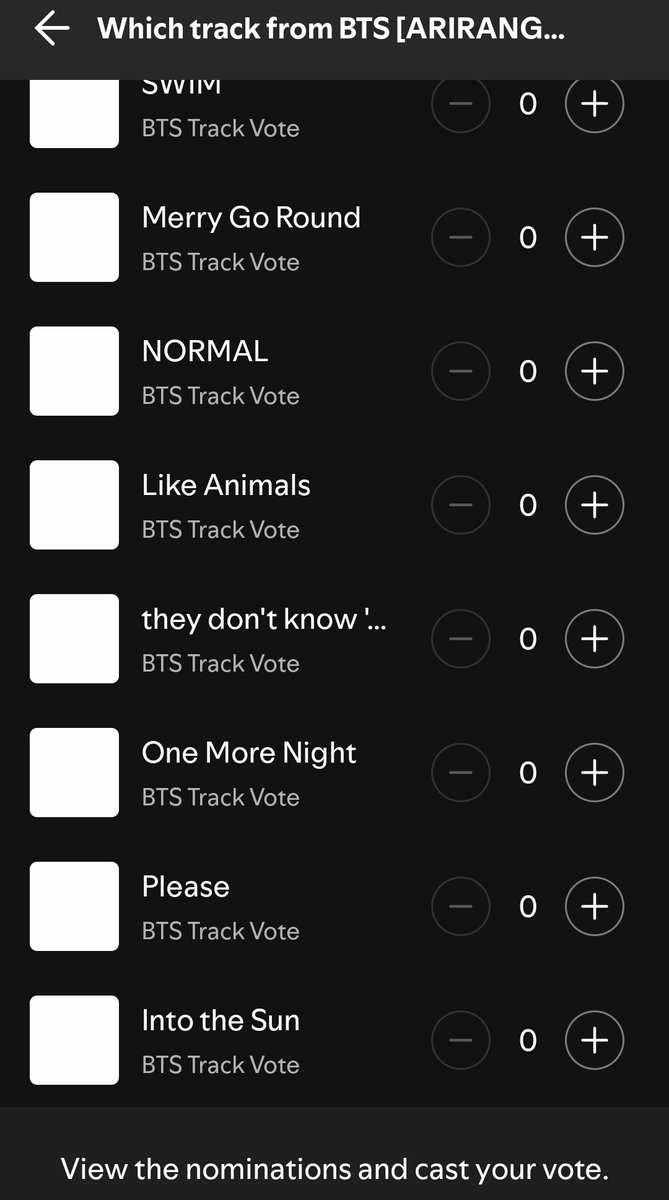 ARMYSSS!! 

This playlist has a quiz which asks "Which track from BTS[ARIRANG] are you most excited for?" 

GO AND VOTE NOW OMGGG 
🔗: open.spotify.com/playlist/37i9d…