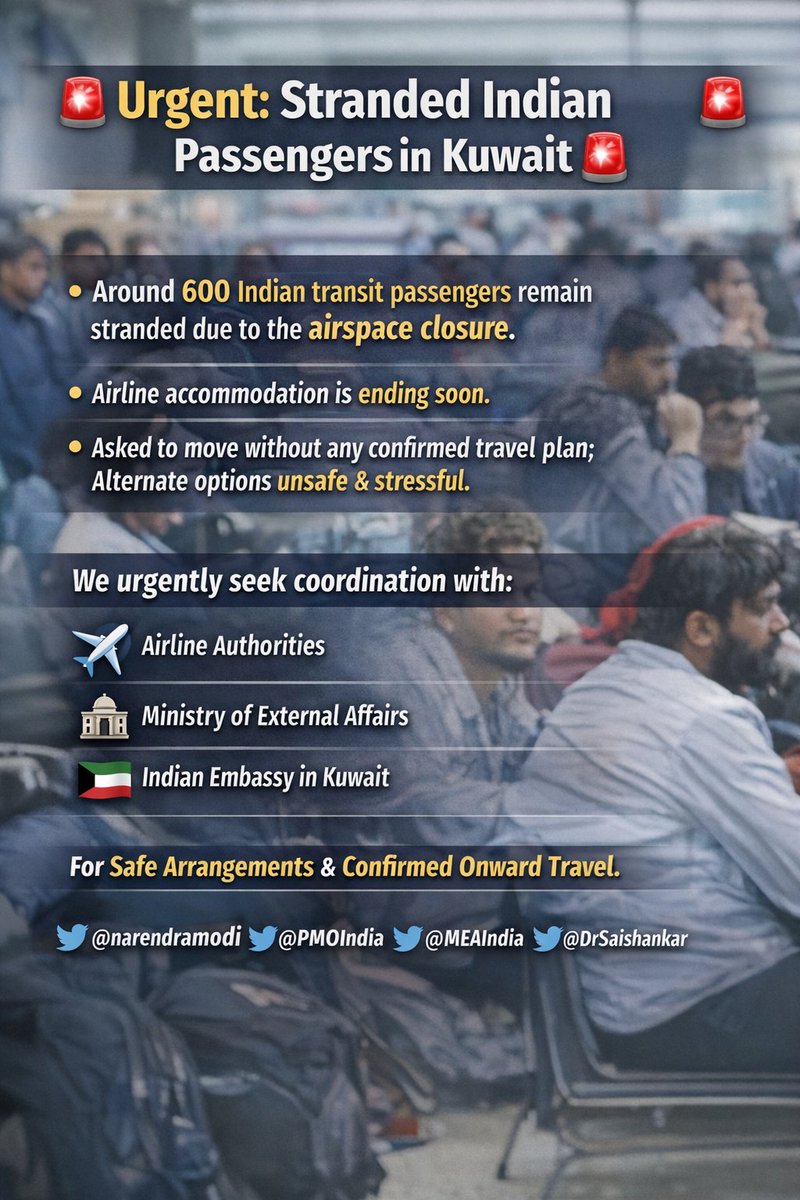 PranaySwat41724's tweet photo. 600 Indians need urgent support in Kuwait.

Requesting immediate government intervention. 
@narendramodi @Dev_Fadnavis @MEAIndia 
@indembkwt 
@mieknathshinde https://t.co/YvgPUjnFSe
