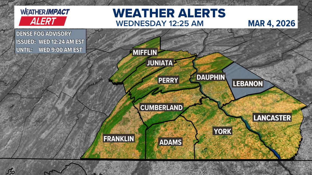 amichaelswx's tweet photo. Update | A #WeatherImpactAlert has been issued. Visit https://t.co/AjQ2bKyeZo for more. #FOX43 #PAWX https://t.co/AvfVK0vRW6
