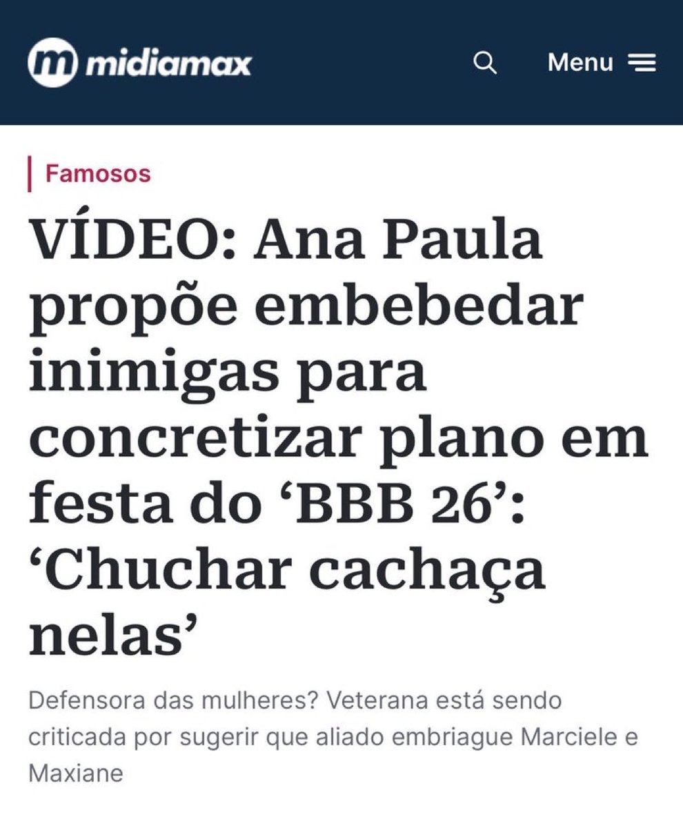 Não lembro da Juliette propondo embebedar mulheres no programa