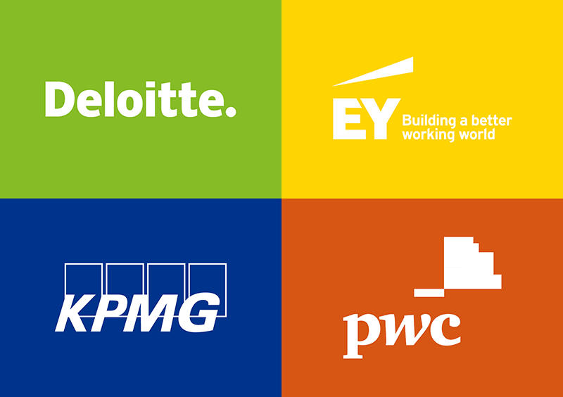 yg bingung 'big 4' itu apa..

- Deloitte, 
- Ernst &amp; Young (EY)
- PricewaterhouseCoopers (PwC)
- KPMG

mereka yg mendominasi industri akuntansi, audit, pajak dan konsultasi manajemen, melayani sebagian besar perusahaan publik terkemuka secara global.