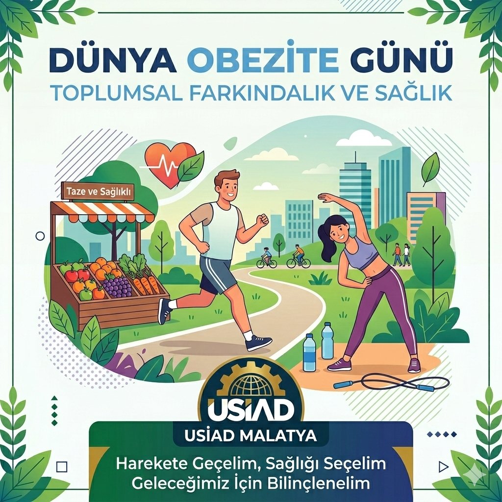 usiadmalatya's tweet photo. 4 Mart Dünya Obezite Günü 📢
Yoğun iş temposunda sağlığınızı ihmal etmeyin. Küçük adımlar büyük değişimler sağlar.
✅ Hareket
✅ Dengeli beslenme
✅ Sağlıklı yarınlar
Uluslararası Sanayici ve İş İnsanları Derneği Malatya İl Başkanlığı
#ObeziteGünü #Sağlık #USİAD
​#HareketEt https://t.co/v9naBgbJ4p