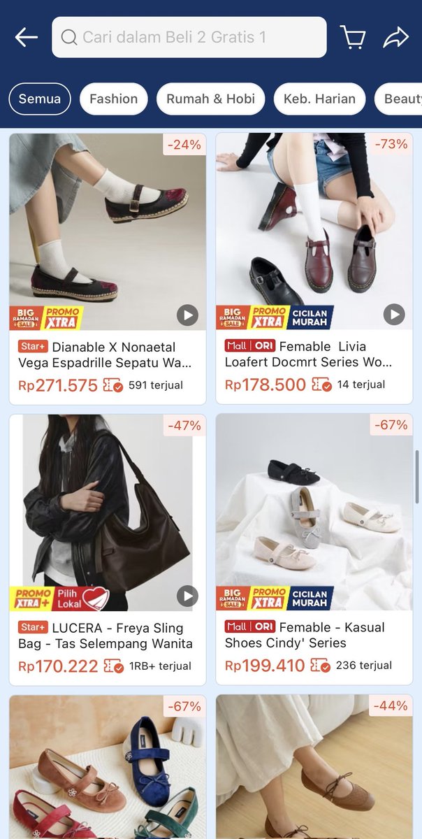 maettchuu's tweet photo. sekarang ga bingung lagi karena di shopee kalo mau beli 2 gratis 1 #ShopeePromoPuncakHariIni https://t.co/TvIfdeYDQX