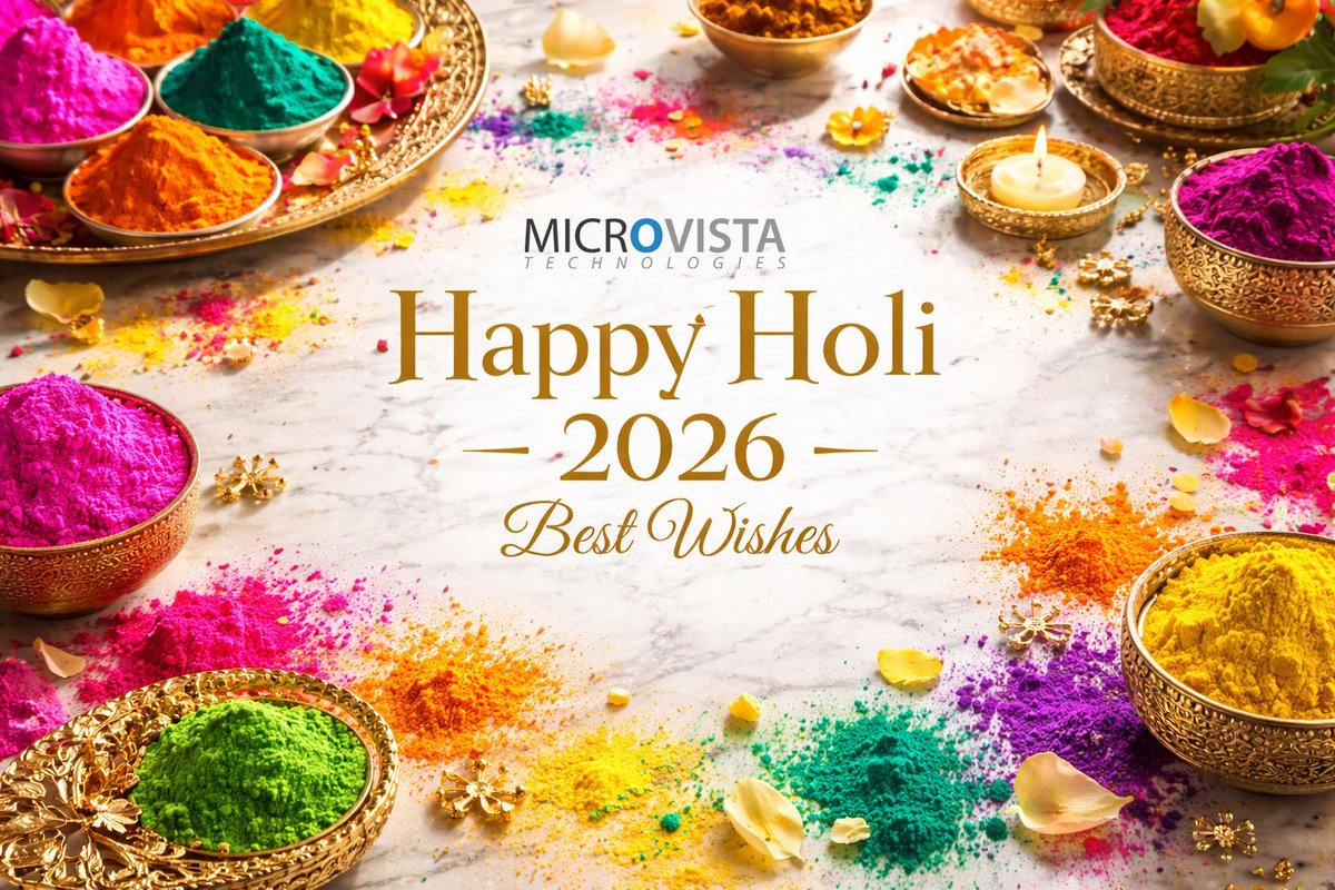 Microvista_Tech's tweet photo. This Holi, let’s celebrate colors of growth, innovation, and success.
May this festival bring vibrant opportunities and brighter achievements for everyone.

✨ Wishing you and your family a joyful and prosperous Holi!

#HappyHoli #FestivalOfColors #Growth #Innovation #Microvista https://t.co/r5wOaortuM