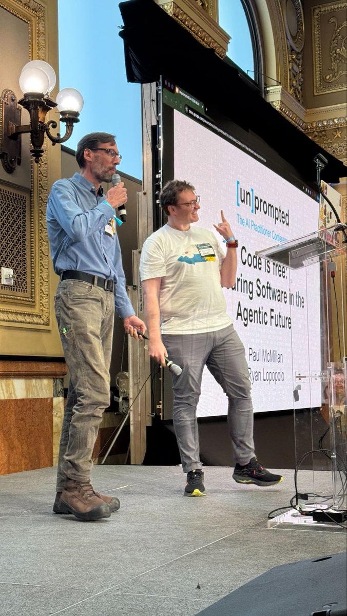 Had a blast talking about how we vibe the security guardrails we want when tokens are cheap and code is free at #unprompted today with Paul!