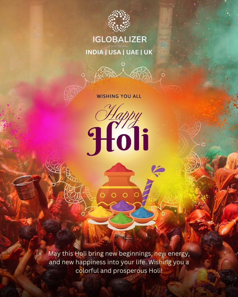 iglobalizer's tweet photo. Celebrating colors, joy, and togetherness—Happy Holi! 🌈✨

#HappyHoli #FestivalOfColors #HoliCelebration https://t.co/3CDHQwBZku