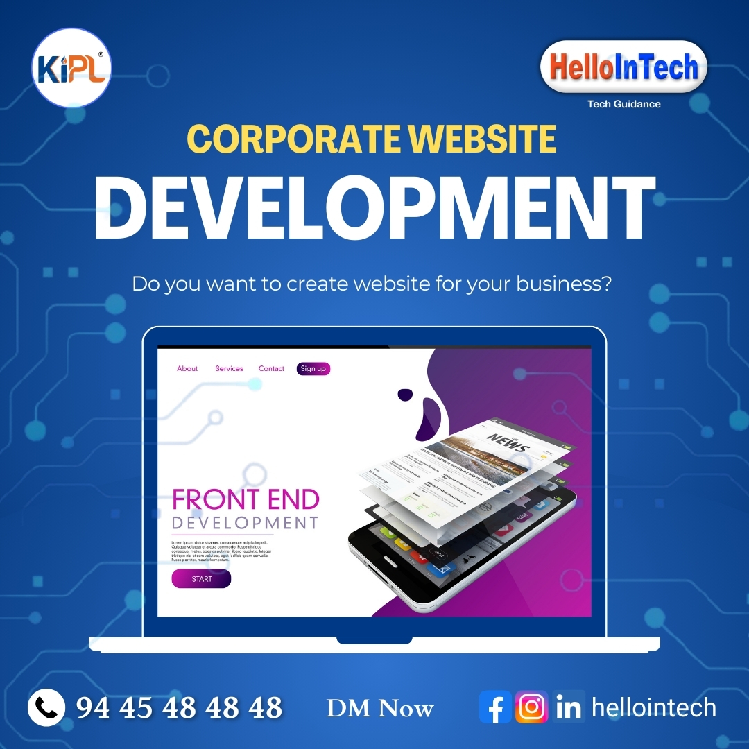 HelloIntec13514's tweet image. 𝗖𝗼𝗿𝗽𝗼𝗿𝗮𝘁𝗲 𝗪𝗲𝗯𝘀𝗶𝘁𝗲 𝗗𝗲𝘃𝗲𝗹𝗼𝗽𝗺𝗲𝗻𝘁

A corporate website builds your online presence and credibility. Hello InTech develops responsive and SEO-friendly websites that represent your business professionally.

#hellointech #corporatewebsite #webdevelopment