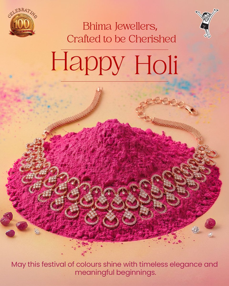 Bhima_India's tweet photo. May this Holi fill your days with vibrant colours, warm laughter, and moments that turn into cherished memories.

Wishing you and your loved ones a joyful and beautiful Holi.

#BhimaJewellers #BhimaNoida #Holi #HoliCelebrations #IndianJewellery https://t.co/zflMv3leno