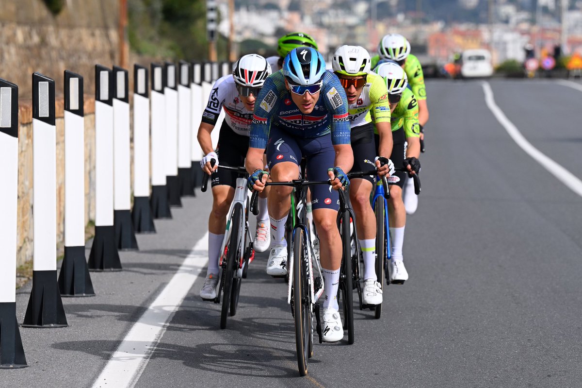 soudalquickstep's tweet photo. A strong group featuring @LouisVervaeke is on the move at #TrofeoLaigueglia, where they are building a nice gap on the peloton.

Photo: @GettySport https://t.co/UIrmmCJ6K8