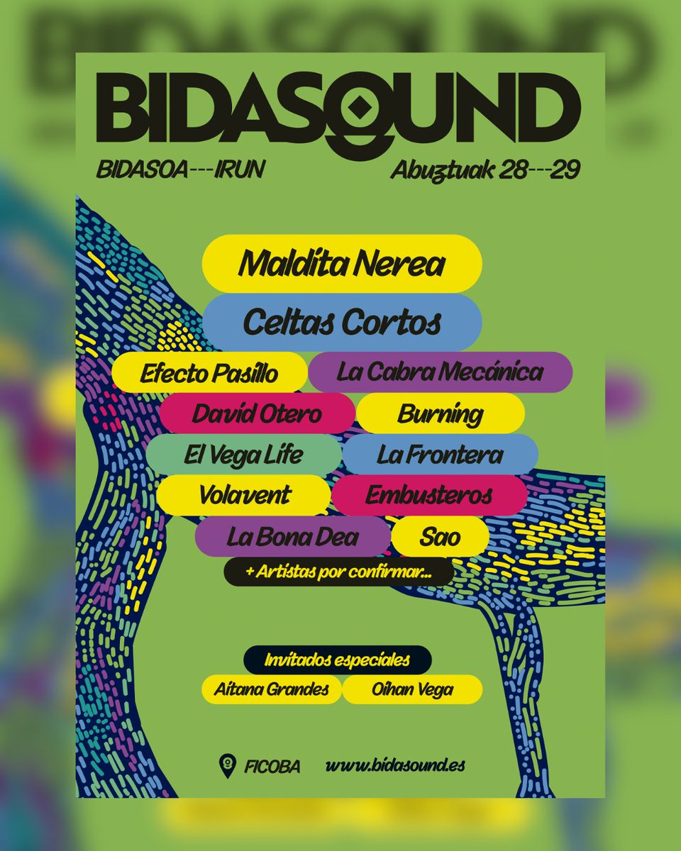 FicobaFundazioa's tweet photo. Uda amaiera ospatzeko hitzordu berria dator Ficobara: BidaSound 🏵️🎶 Abuztuak 28 eta 29!
🎟️ Sarrerak dagoeneko salgai!

El final del verano ya tiene nuevo plan en Ficoba: BidaSound 🏵️🎶 2¡8 y 29 de agosto!
🎟️ ¡Entradas ya a la venta!

https://t.co/gDu52zIL02 https://t.co/SQTG51wC38