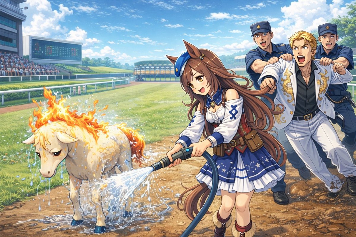 TL_bellbright's tweet photo. 馬同士の戦いに人話す術なし!
そして、火は水に弱いって相場が決まってんだよね!さぁお馬さん、お水ですよー🔥
$MANBO 最強!!
#押忍祭
#035HP
#MANBO https://t.co/0HH3bgKUjq