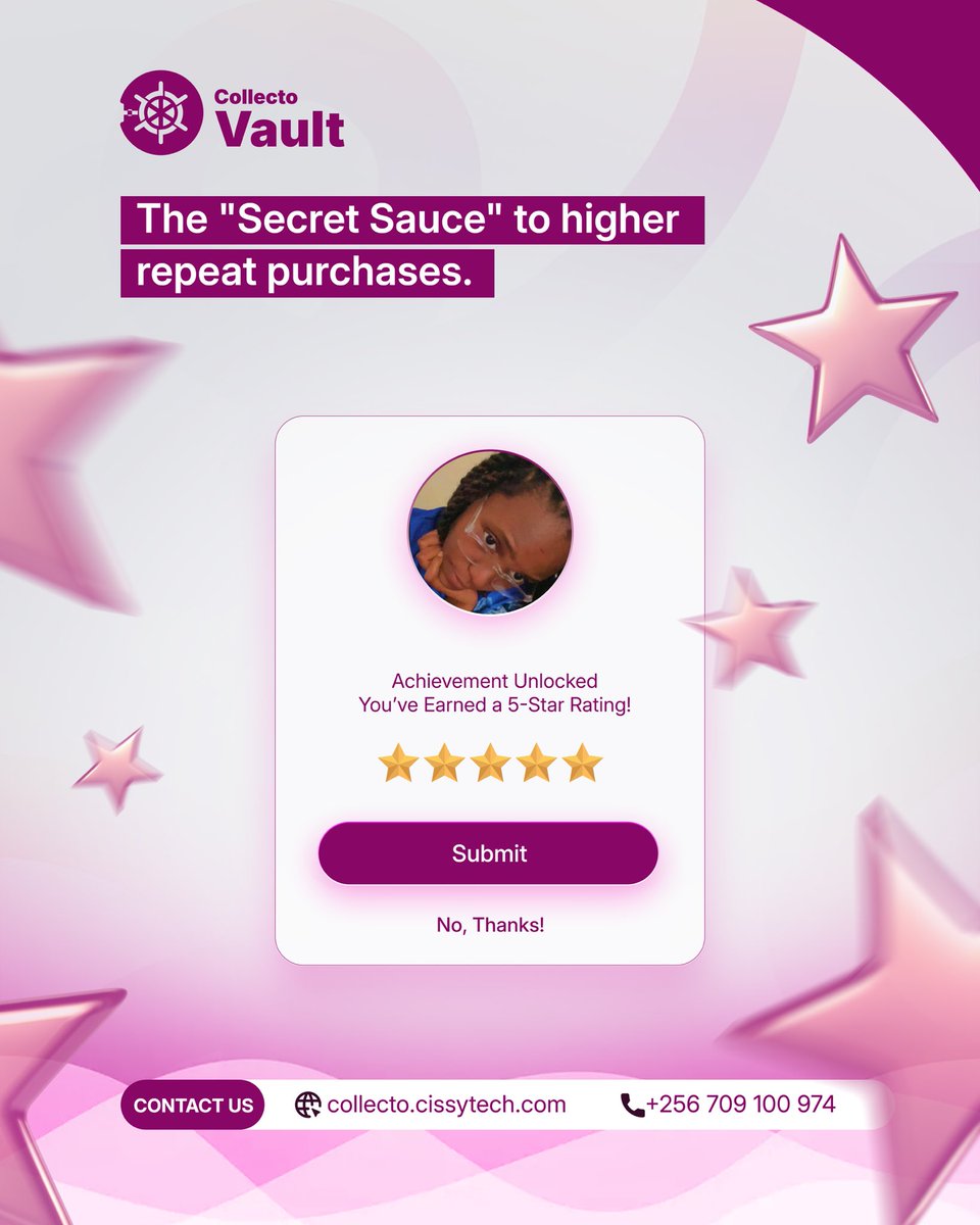 cissytech's tweet photo. With Collecto Vault, smart commerce means smart loyalty and by rewarding every interaction, you drive higher repeat purchase rates automatically.#cissytech #collecto #collectovault #ugandanbusinesses https://t.co/QxHvwP5ikn