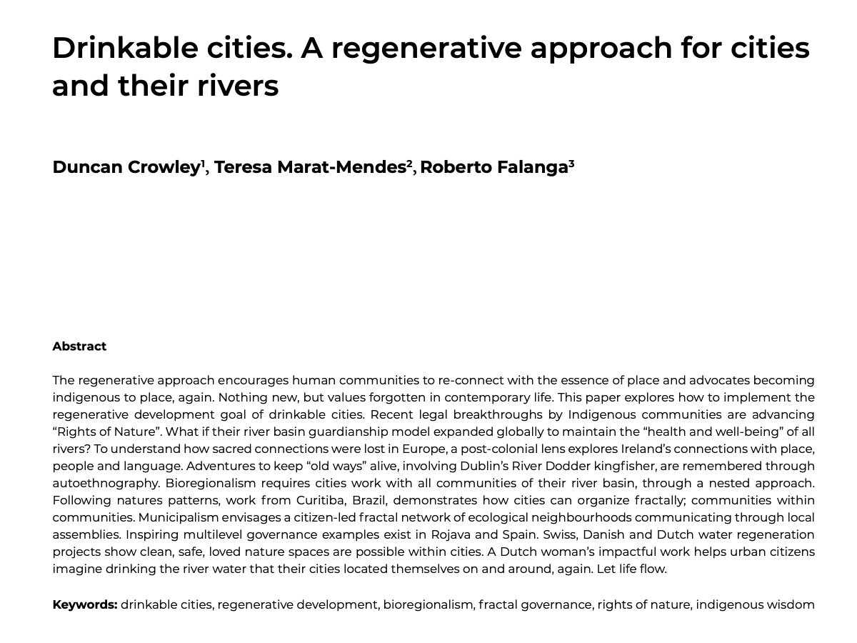 fuspey's tweet photo. Drinkable Cities; A Regenerative Approach for Cities and their Rivers

The great river flows
From the mountains to the sea
I am the river, the river is me

@ResearchGate: https://t.co/hAKYIGplb4

#RightsOfNature #WeAreNature 
#IAmTheRiver #RegenerativeCultures #Rivers #Kingfisher https://t.co/WphQrZjvZp